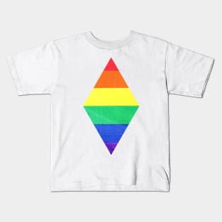 Minimalistic - Diamond Rainbow Kids T-Shirt